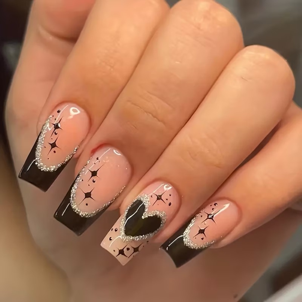 Black Heart Nails